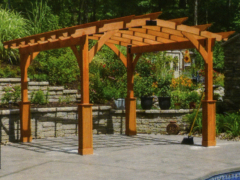 Wooden pergola